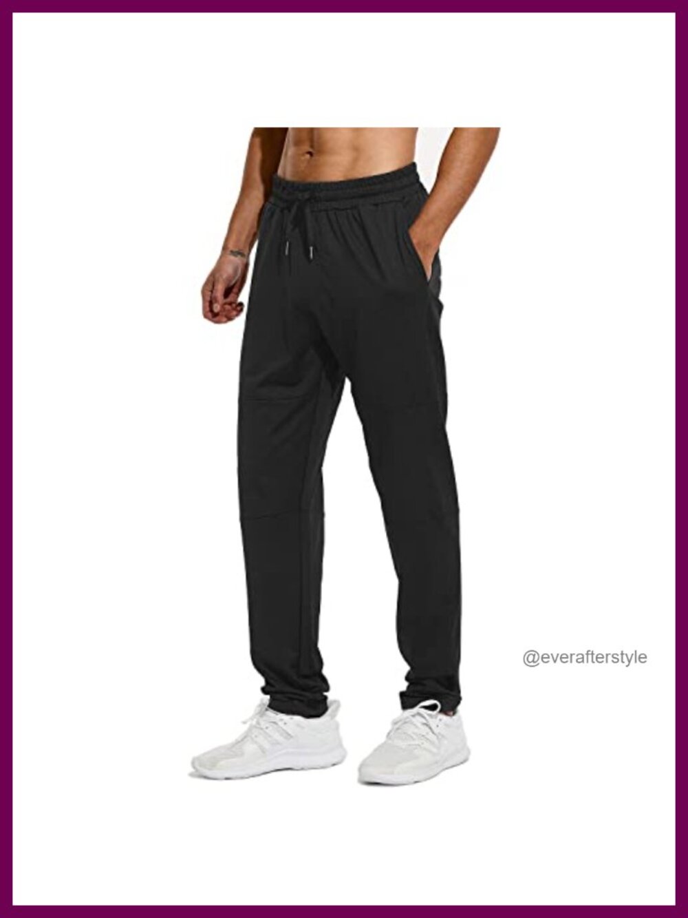Tall Mens Sweatpants 34 Inseam Joggers Zip Pocket Workout Pants